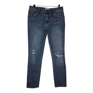 Harper Heritage Womens Mid Rise Distressed Girlfriend Denim Jeans Size 28